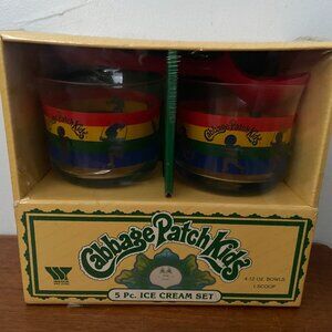 NEW Vintage 1984 Cabbage Patch Kids 5-Piece Ice Cream Bowl / Scooper Scoop Set